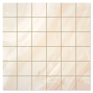 Marmor Mosaik Klinker Diva Beige Mat 30x30 (5x5) cm-2